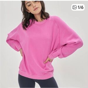 Aerie Pink Oversized Sweatshirt
